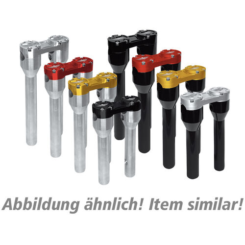 Lenker, Lenkerenden, Handprotektoren & Griffe HeinzBikes Clubstyle Straight Risers für 25,4mm/1" 25cm/10" schwarz/rot