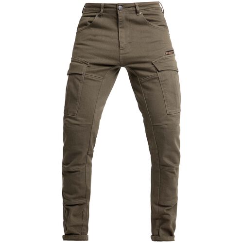 Motorrad Jeanshosen John Doe Defender Mono Cargo Motorradhose Grün