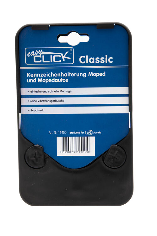 Kennzeichenhalter Easy Click Kennzeichenhalter Österreich für Moped schwarz