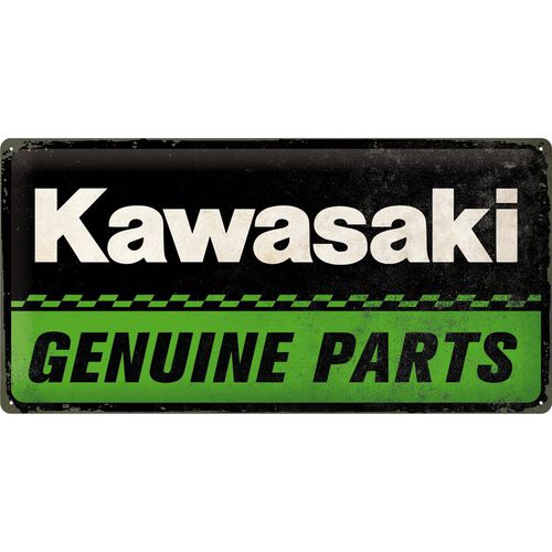 Nostalgic-Art Plaque en tôle 25 x 50 "Kawasaki - Let the good times roll"