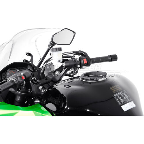 Motorrad Tankrucksack mit Quicklock SW-MOTECH QUICK-LOCK EVO Tankring TRT.00.640.14001/B für Kawa 5-Loch Neutral