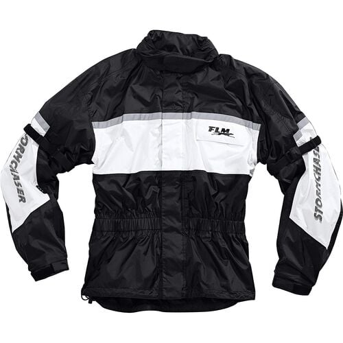 Motorrad Regenbekleidung FLM Sports Membran Regenjacke 1.0 Weiß