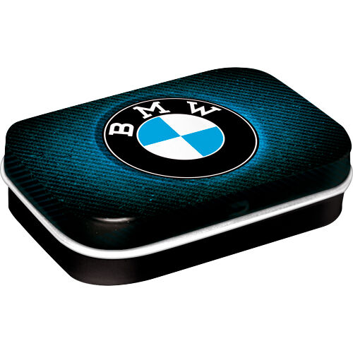 Geschenkideen Nostalgic-Art Pillendose "BMW - Logo Blue Shine" Grau