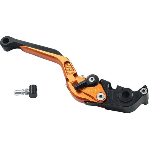 Motorcycle Brake Levers Mizu brake lever adjustable/folding GP Alu ADR1/RE517. orange Neutral