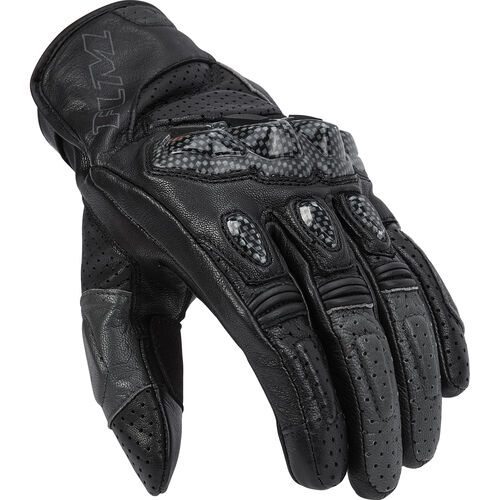 Motorradhandschuhe Sport FLM Octane Lederhandschuh kurz Schwarz