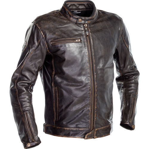 Vestes de moto en cuir Richa Normandie Veste en Cuir Brun