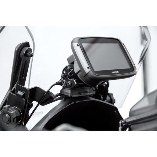 Alimentation pour navigateur de moto SW-MOTECH QUICK-LOCK support GPS à cockpit pour Kawasaki Gris