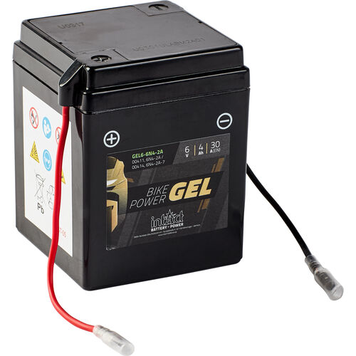 Motorradbatterien intAct Batterie Bike Power Gel geschlossen 6N4-2A  6 Volt, 4Ah Neutral