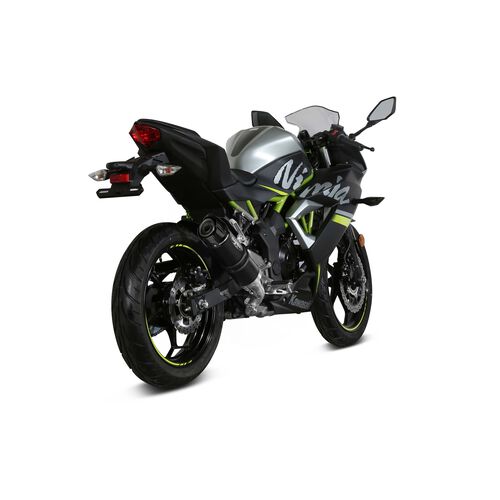 Motorrad Auspuffanlagen & Endschalldämpfer Hashiru Auspuff ST06 schwarz/carbon für Kawasaki Z/Ninja 125 Neutral