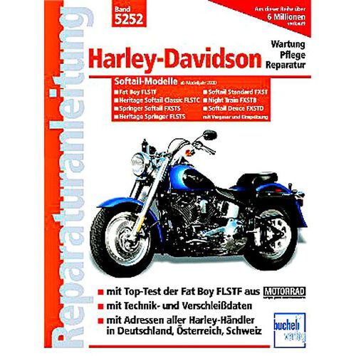 Instructions de réparation pour moto Motorbuch-Verlag Manuel de réparation Bucheli Harley Davidson Noir