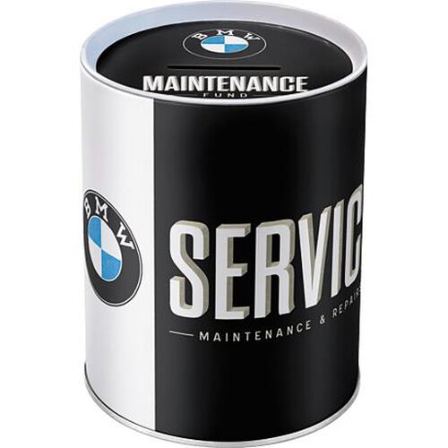 Motorcycle Savings Boxes Nostalgic-Art Moneybox "BMW-Service" Grey