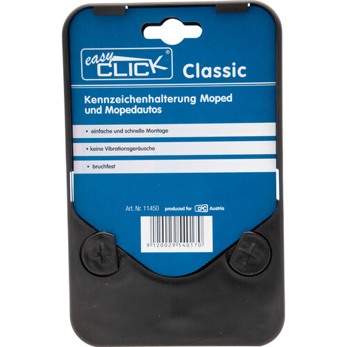 Easy Click support de plaque d'immatriculation Autriche de cyclomoteur