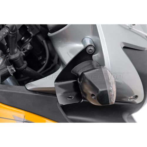 Phares & supports de phare de moto SW-MOTECH Hawk projecteur cadre support set pour Honda XLV 700 Transal Noir