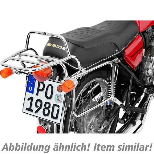 Side Carriers & Bag Holders Hepco & Becker complete case carrier chrome for Kawasaki VN 1500 Classic 19 Red