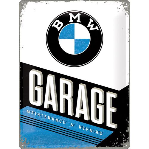 Motorrad Blechschilder & Retro Nostalgic-Art Blechschild 30 x 40 "BMW-Garage" Neutral