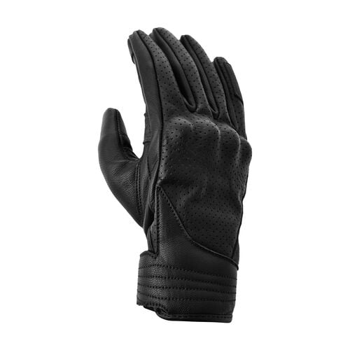 Femmes Gants de moto Chopper & Cruiser Spirit Motors Gant en cuir pour femme Mad Jenny court Noir