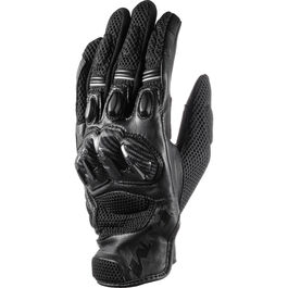 Motorradhandschuhe Sport FLM Ramair Leder/Textilhandschuh kurz Schwarz