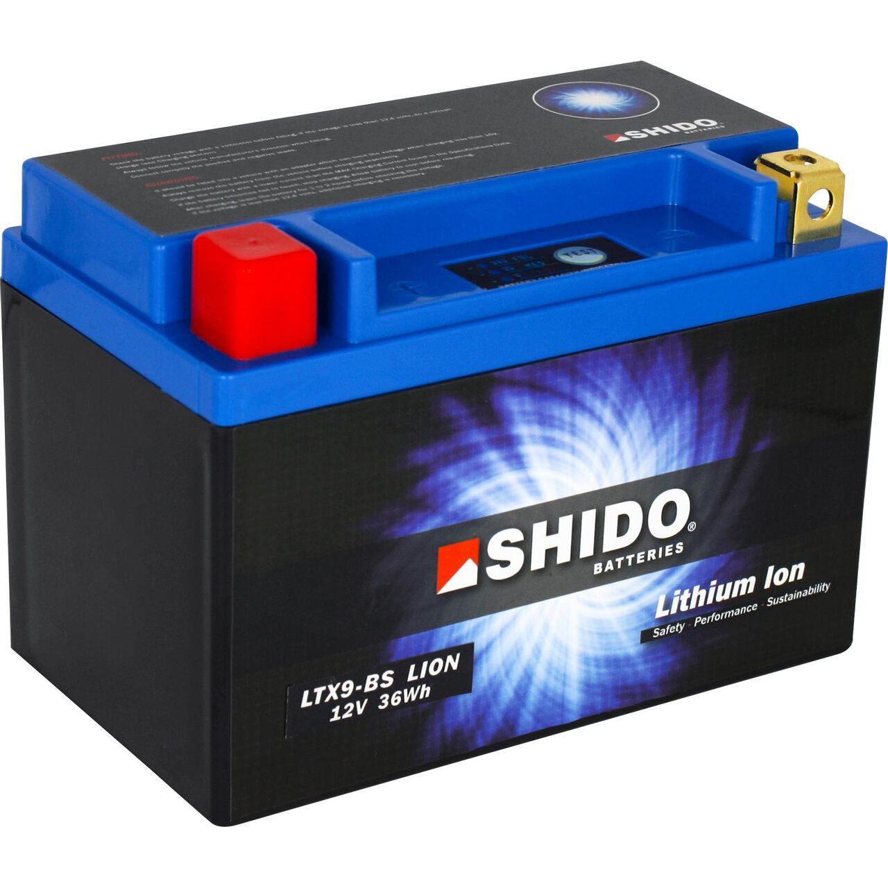 Buy Shido lithium battery LTX9-BS, 12V, 3Ah (YTX9-BS/YTX9L-BS) Neutral -  POLO Motorrad