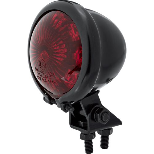 Feux arrière & réflecteurs de moto Shin Yo LED Rücklicht BATES STYLE Ø57mm tournant noir, rouge verre