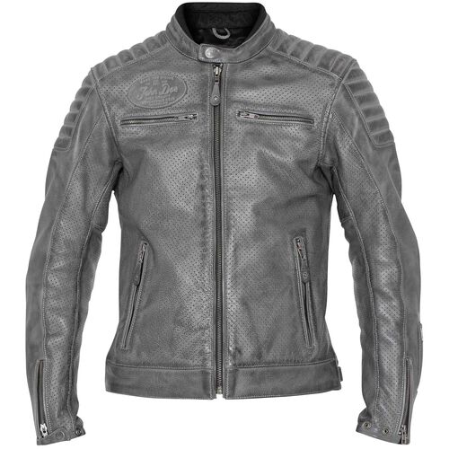 Motorcycle Leather Jackets John Doe Storm Leather Jacket Grey