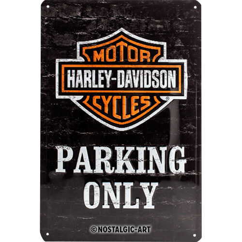 Motorcycle Tin Plates & Retro Nostalgic-Art Tin Sign 20 x 30 cm Harley-Davidson Parking Only Neutral
