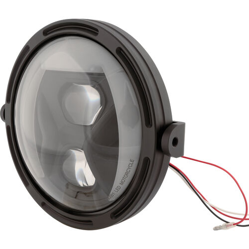 Motorcycle Headlights & Lamp Holders Highsider LED headlight Frame-R1 Typ 8 Ø200mm laterally black White