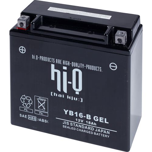 Batteries de moto Hi-Q batterie AGM Gel scellé HB16-B, 12V,  (YB16-B) Neutre