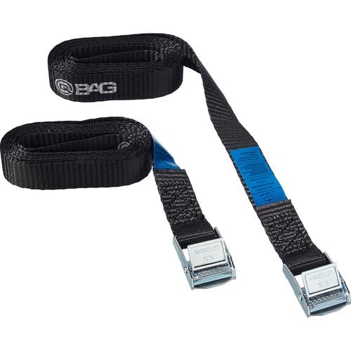 Sangles de serrage & accessoires QBag 2 x Tension strap with cam buckle, black one-piece 2 meters, L Neutre