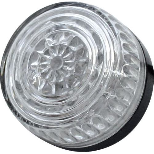 Motorrad Rücklichter & Reflektoren Highsider LED Einbau Rücklicht/Blinkerpaar COLORADO Ø40mm klares Glas Schwarz