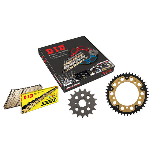 Motorcycle Chain Kits D.I.D. Supersprox chainkit Stealth Silver