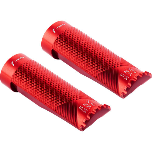 Motorrad Fußrasten & Fußhebel Rizoma Fußrastenpaar Ø18mm Snake ohne Adaptergelenke!! PE615R rot Blau