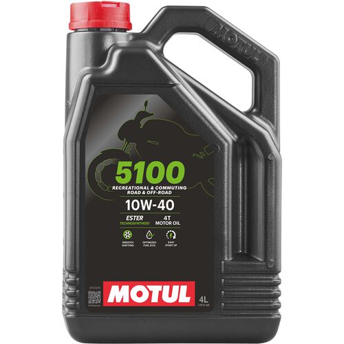 Huile moteur pour moto Motul Huile moteur sémi-synthétique 5100 4T 10W-40 4 litres Neutre