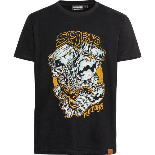 Men T-Shirts Spirit Motors Panhead Paul T-Shirt Black