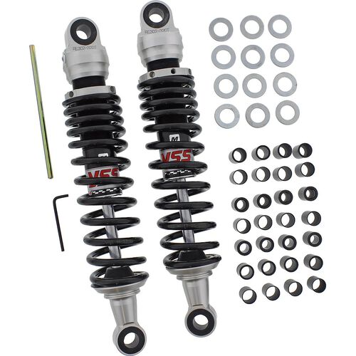 Jambes de suspension & amortisseurs de moto YSS amortisseur E-série Stereo 320 noir pour Yamaha SR 500 Bleu