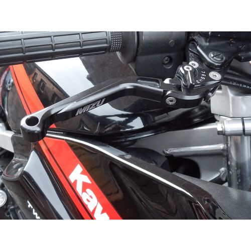 Levier de frein de moto Mizu levier de frein réglable/pliable GP Alu AS-521 noir Neutre