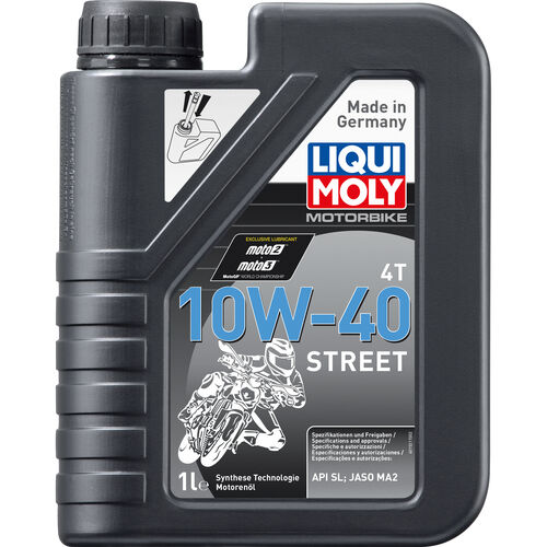 Motorcycle Engine Oil Liqui Moly Motorbike 4T 10W-40 Street 1 liter Neutral