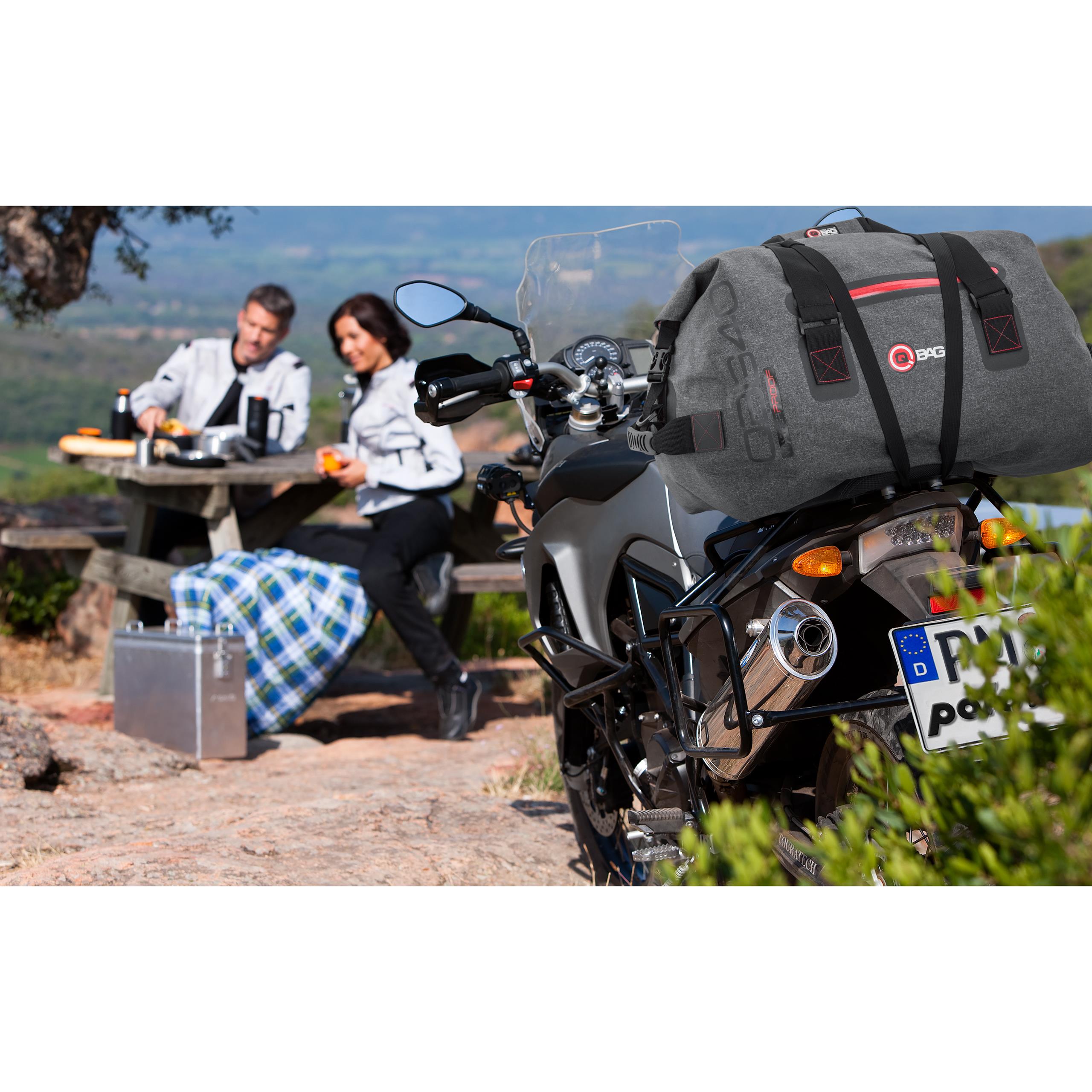 BAIGIO Hecktasche Motorrad Gepäckrolle 40-60L Erweiterbar Motorrad