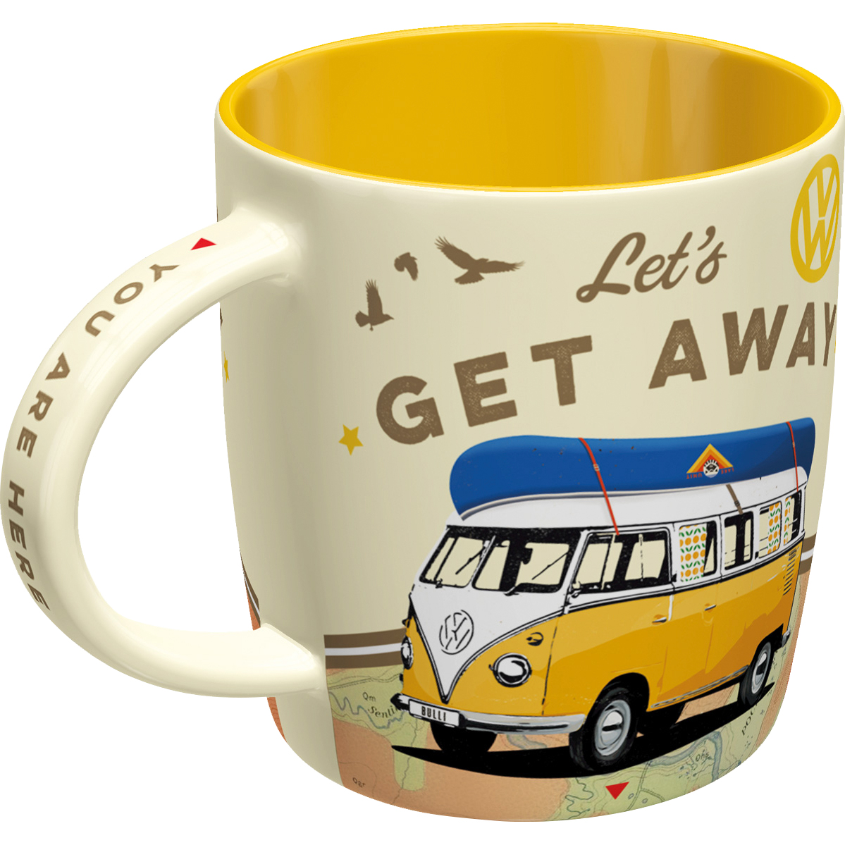 Nostalgic-Art Retro Kaffee-Becher, 330 ml, VW Bulli – Let's Get Lost –  Volkswagen Bus Geschenk-Idee, Keramik-Tasse, Vintage Design : :  Küche, Haushalt & Wohnen