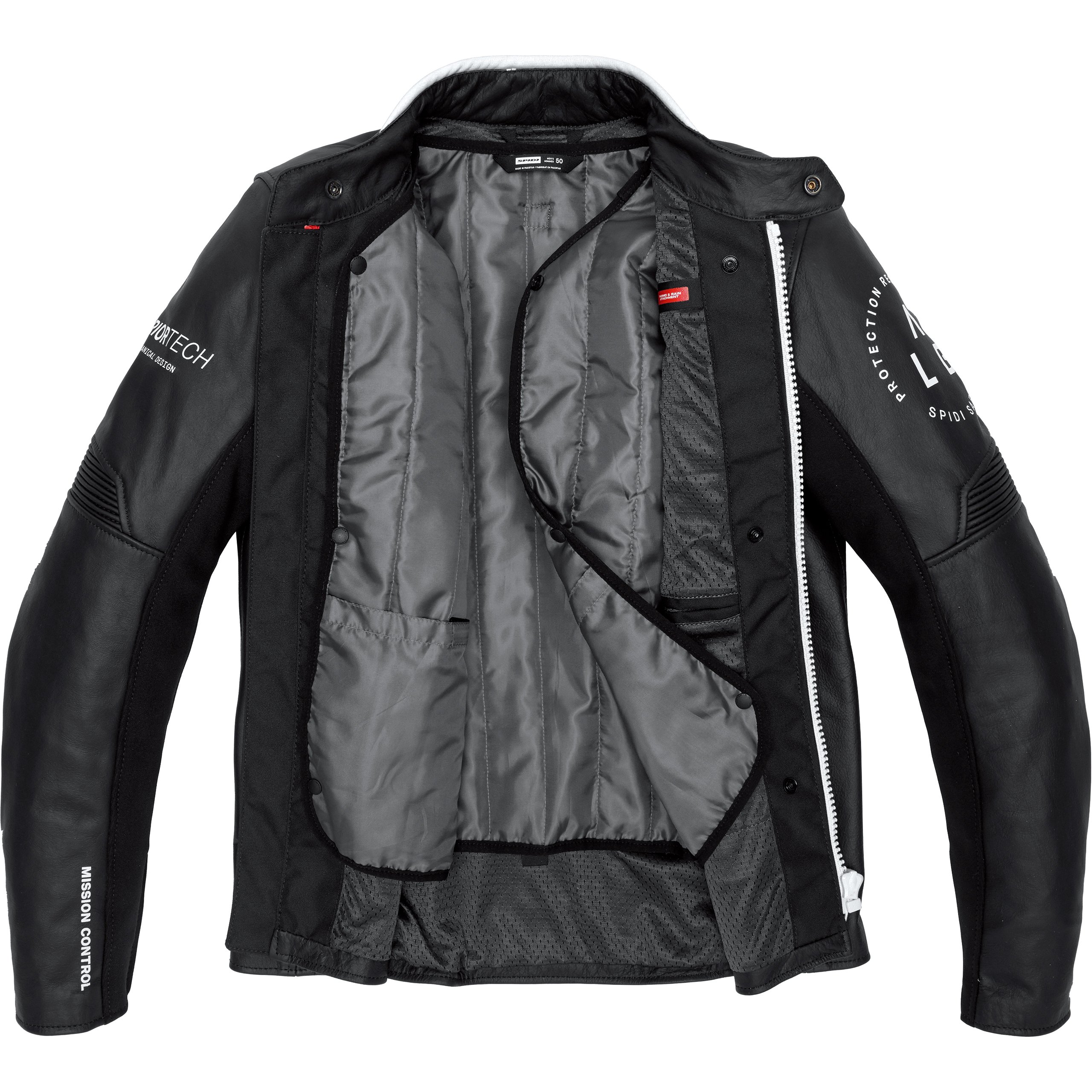 Spidi R-tech series black leather jacket - Moto Guild