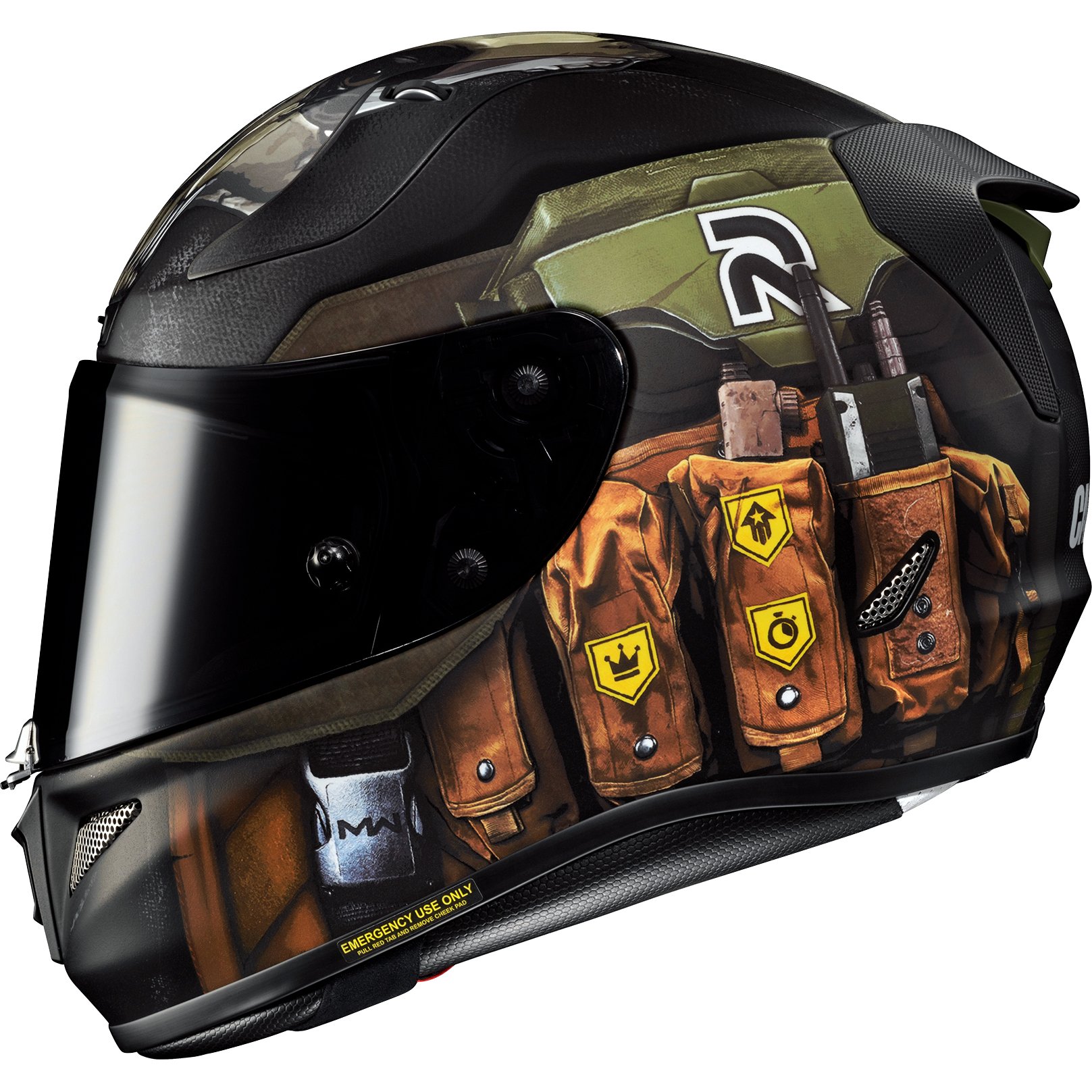 Reflektierende Aufkleber für Punisher-Helm - Motorradteil