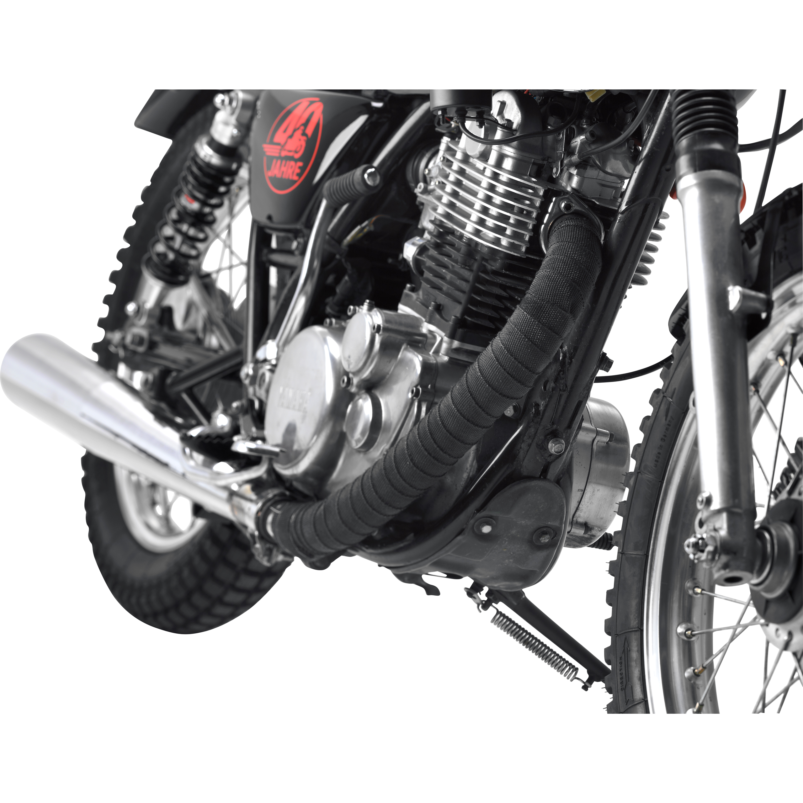 10m * 5cm Schwarz Auspuffband, Motorrad Thermal Winding Tape Roll Titanium  Isolation Tape für Automobil Motorrad Industrietraktor1 Rolle-Schwarz